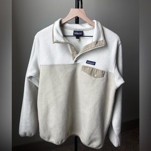 PATAGONIA Synchilla Snap T fleece jacket in oatmilk / latte size L